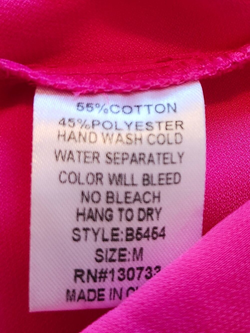 Umgee Bright Pink Short Sleeved Lightweight Tunic Size Medium - Picture 8 of 8